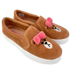 Skechers Line Friends Choco Plush Pals Slip On Sneakers Size 6 NWOB NWOT